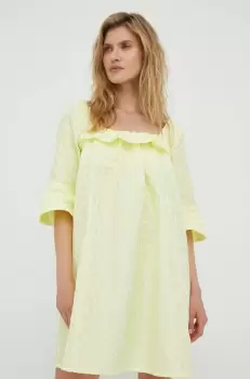 Resume rochie culoarea galben, mini, evazati imagine