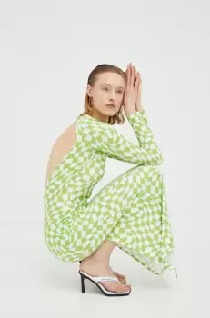 Resume rochie culoarea verde, maxi, drept imagine