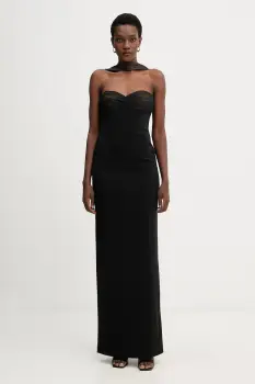 Retrofete rochie Daufine culoarea negru, maxi, mulata, R-FW25-11888-17 imagine