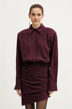 Retrofete rochie Narine culoarea bordo, mini, drept, FW24-10168 imagine