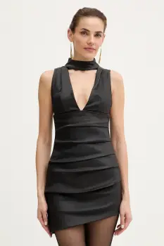 Retrofete rochie Sarina culoarea negru, mini, mulata, R-FW25-12039-17 imagine