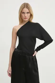 Rick Owens Lilies bluza femei, culoarea negru, neted, LI02D5220NEOS imagine