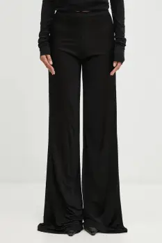 Rick Owens Lilies pantaloni Bias culoarea negru, lat, high waist, LI02E3334.JVS imagine