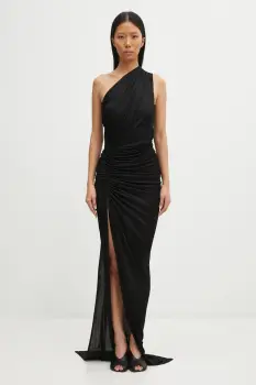 Rick Owens Lilies rochie Avra Gown culoarea negru, maxi, mulata, LI02E3505.JVS imagine