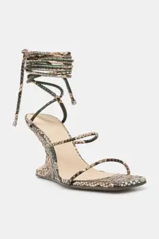 Rick Owens Lilies sandale wedges din piele Cantilever 8 imagine