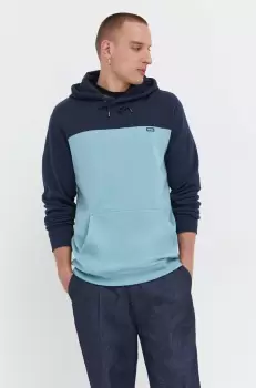 Rip Curl bluza barbati, culoarea albastru marin, cu gluga, modelator imagine