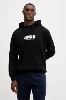 Rip Curl bluza RAW ENERGY culoarea negru, cu gluga, cu imprimeu, 092MFL imagine