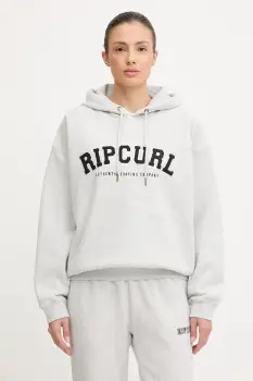 Rip Curl bluza VARSITY culoarea gri, cu gluga, cu imprimeu, 08HWFL imagine