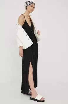 Rip Curl rochie culoarea negru, maxi, evazati imagine