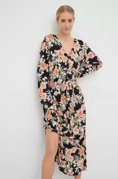 Rip Curl rochie culoarea negru, midi, evazati imagine