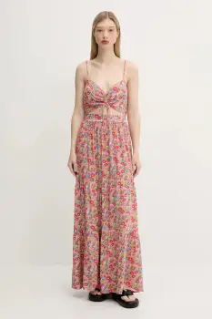 Rip Curl rochie LAS DALLAS culoarea roz, maxi, evazata, 06SWDR imagine