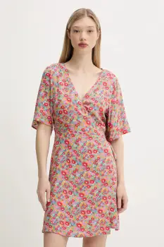 Rip Curl rochie LAS DALLAS culoarea roz, mini, dreapta, 06PWDR imagine