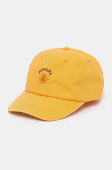 Rip Curl sapca de baseball din bumbac femei, culoarea portocaliu, cu imprimeu, 04QWHE imagine