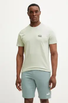 Rip Curl tricou din bumbac DESTI ANIMALS barbati, culoarea turcoaz, cu imprimeu, 0OHMTE imagine