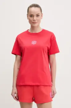 Rip Curl tricou din bumbac femei, culoarea rosu, 0EGWTE imagine