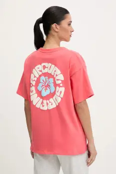 Rip Curl tricou din bumbac LUXE SURF culoarea roz, 0L1WTE imagine