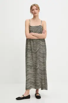 rochie culoarea negru, maxi, evazati imagine