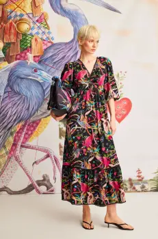 rochie culoarea negru, maxi, evazati imagine