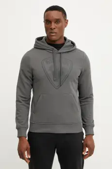 Rossignol bluza Cliffside barbati, culoarea gri, cu gluga, cu imprimeu, RLNMS09 imagine