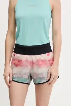 Rossignol pantaloni scurti de antrenament SAPA culoarea turcoaz, cu imprimeu, high waist, RLNWP15 imagine