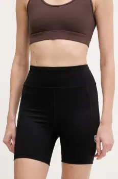 Rossignol pantaloni scurti Sapa femei, culoarea negru, neted, high waist, RLNWP18 imagine