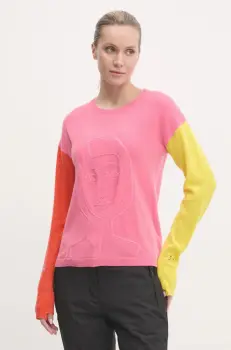 Rossignol pulover Lina x JCC femei, culoarea roz, light, RLNWO09 imagine