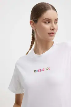 Rossignol tricou din bumbac femei, culoarea alb, RLMWY17 imagine