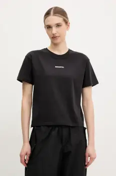 Rossignol tricou din bumbac Presset femei, culoarea negru, RLNWY14 imagine