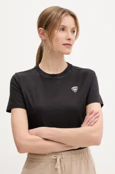 Rossignol tricou din bumbac TRAYE femei, culoarea negru, RLNWY12 imagine