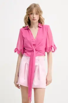 Rotate bluza femei, culoarea roz, uni, 113744504 imagine