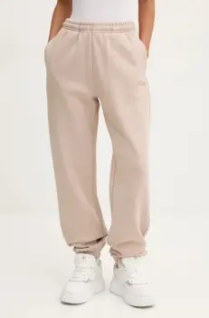 Rotate pantaloni de trening din bumbac culoarea bej, neted, 1134242313 imagine