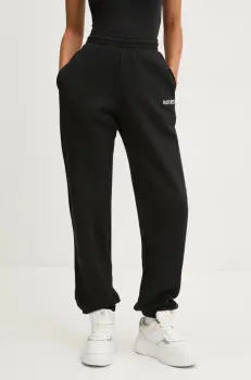 Rotate pantaloni de trening din bumbac culoarea negru, neted, 113428100 imagine