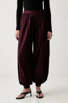 Rotate pantaloni pentru femei din bumbac imagine