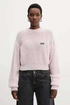 Rotate pulover de lana 0 culoarea roz, light, 114278191 imagine