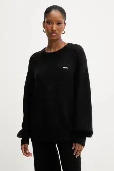 Rotate pulover de lana culoarea negru, light, 114565100 imagine