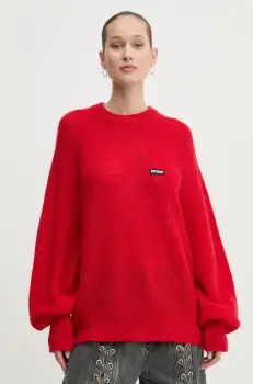 Rotate pulover de lana femei, culoarea rosu, light, 1137693017 imagine