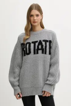 Rotate pulover din amestec de lana culoarea gri, 114641039 imagine