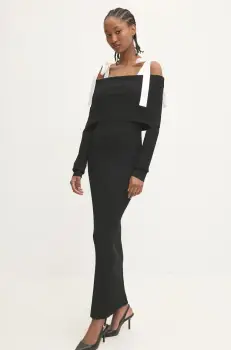 Rotate rochie 0 culoarea negru, maxi, mulata, 113718100 imagine