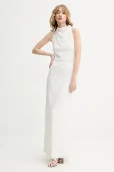 Rotate rochie culoarea bej, maxi, mulata, 113910857 imagine