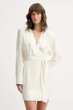 Rotate rochie culoarea bej, mini, evazati, 114222857 imagine