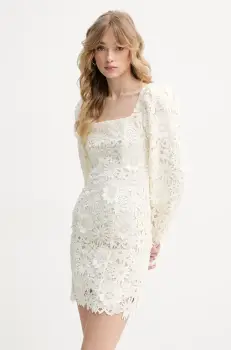 Rotate rochie culoarea bej, mini, mulata, 113780857 imagine