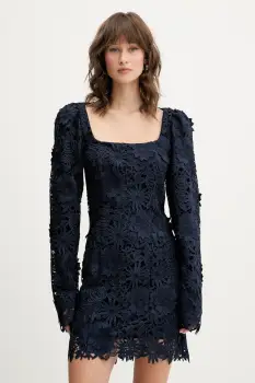 Rotate rochie culoarea bleumarin, mini, drept, 1150321725 imagine