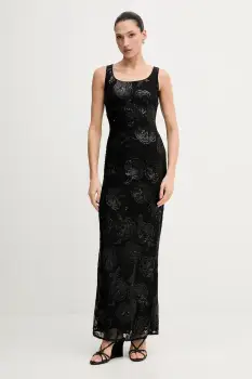 Rotate rochie culoarea negru, maxi, mulata, 115217100 imagine