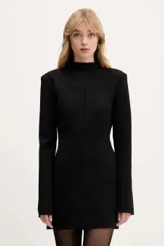 Rotate rochie culoarea negru, mini, evazati, 114835100 imagine