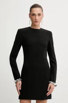 Rotate rochie culoarea negru, mini, evazati, 115165100 imagine