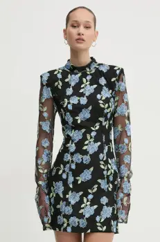 Rotate rochie culoarea negru, mini, mulata, 113897000 imagine