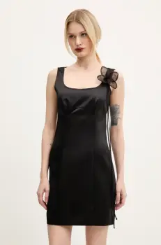 Rotate rochie culoarea negru, mini, mulata, 114492100 imagine