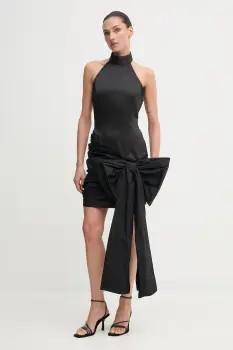 Rotate rochie culoarea negru, mini, mulata, 114519100 imagine