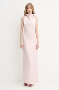 Rotate rochie culoarea roz, maxi, drept, 1139532035 imagine