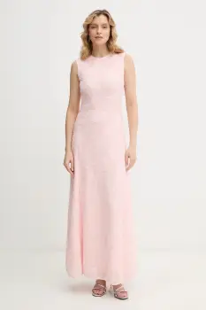 Rotate rochie culoarea roz, maxi, evazati, 1152281809 imagine